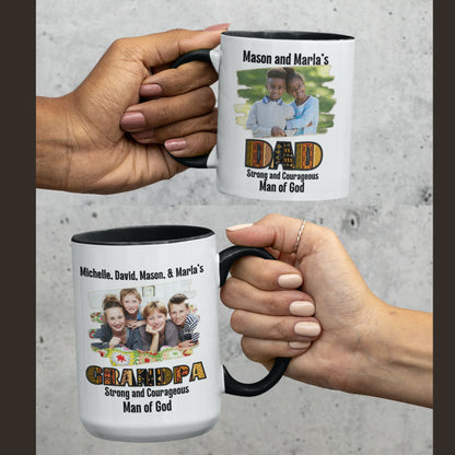 Personalized Father's Day Mug With Afrocentric Pattern