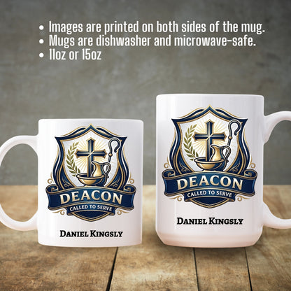Personalized Deacon Appreciation Gift Mug With Bible Verse