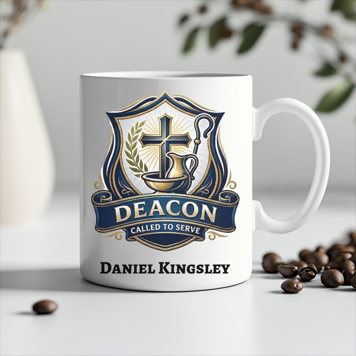 Personalized Deacon Appreciation Gift Mug With Bible Verse