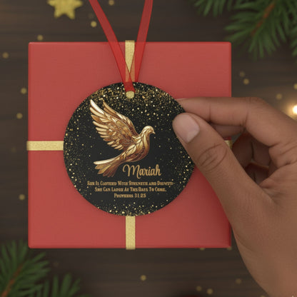 Bible Verse Personalized Metal Christmas Ornament For Women
