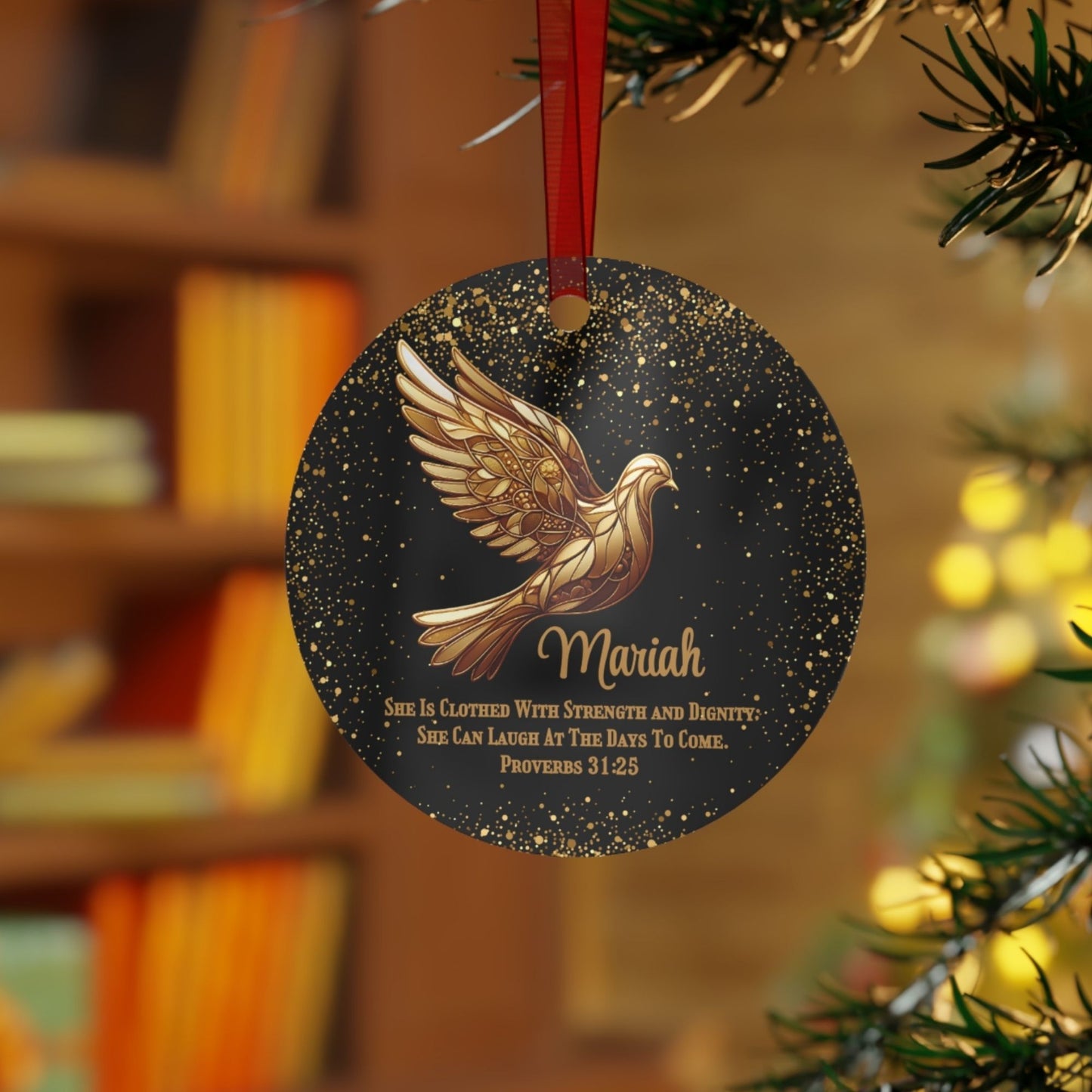 Bible Verse Personalized Metal Christmas Ornament For Women