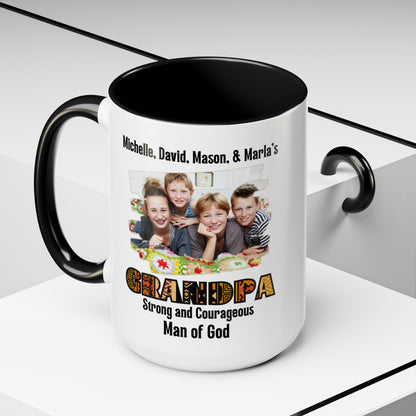 Personalized Father's Day Mug With Afrocentric Pattern