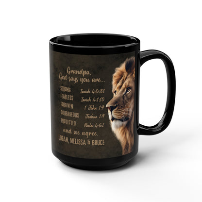 Personalized Grandpa Mug - Bible Verse Affirmations