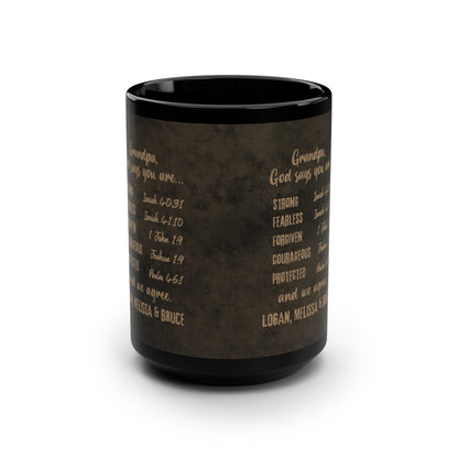 Personalized Grandpa Mug - Bible Verse Affirmations