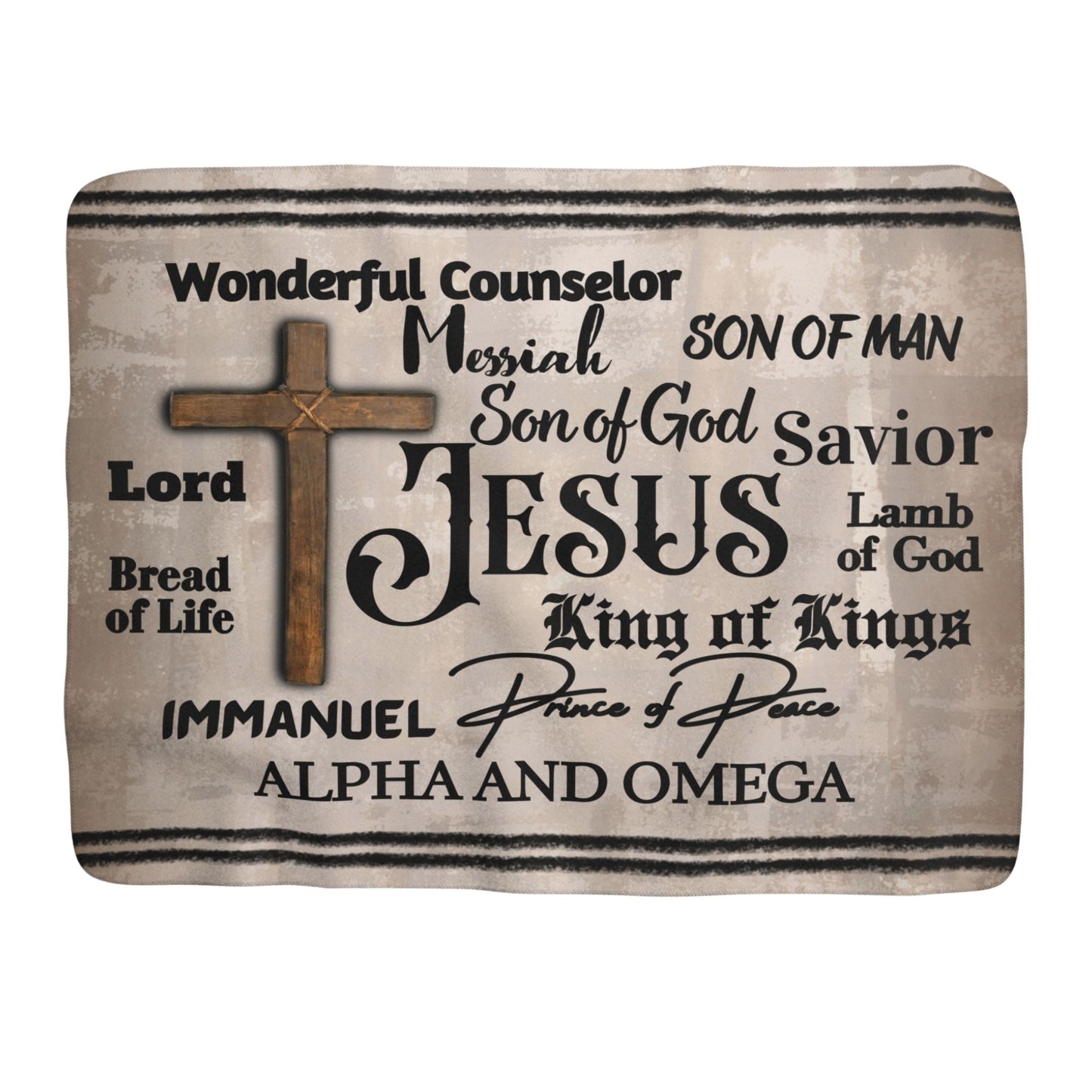 Names of Jesus Throw Blanket | Jesus Messiah Lord and Savior