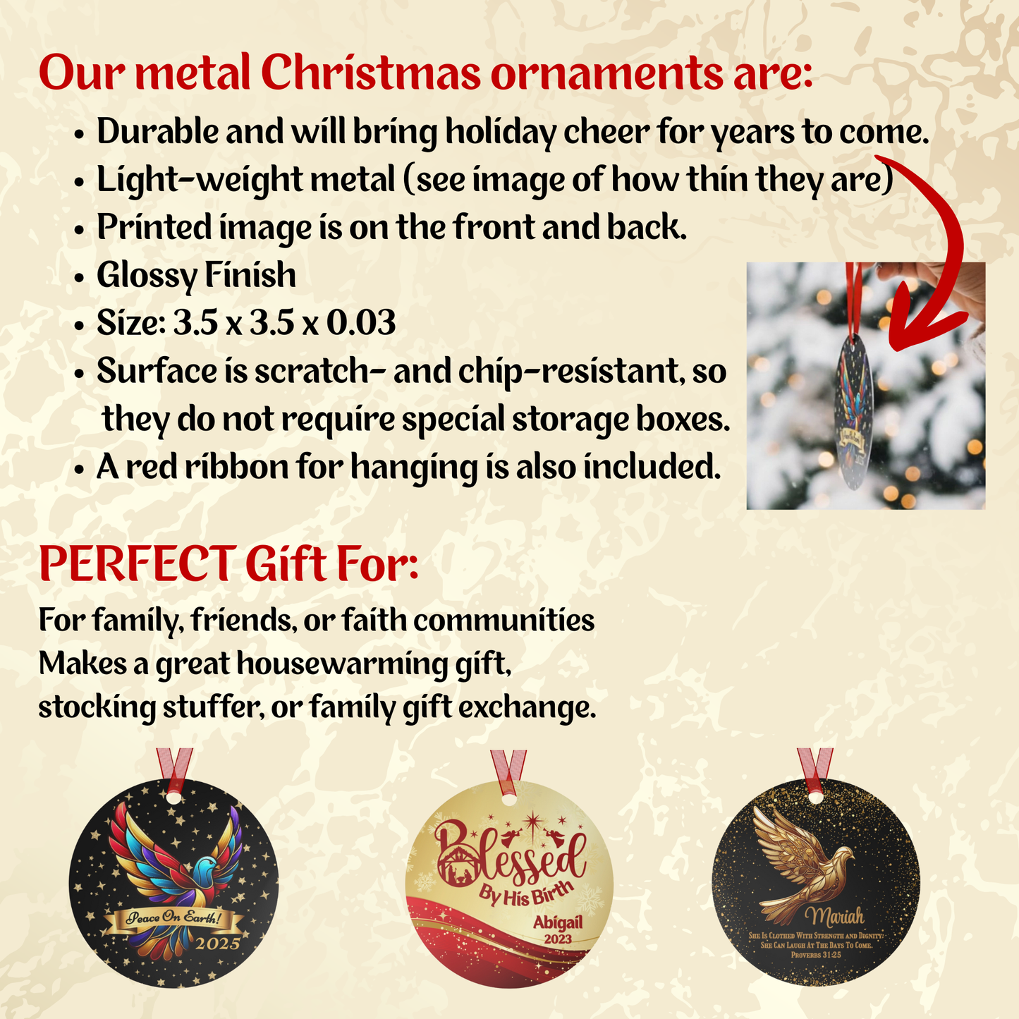 Christian Christmas Ornament - Lamb Of God