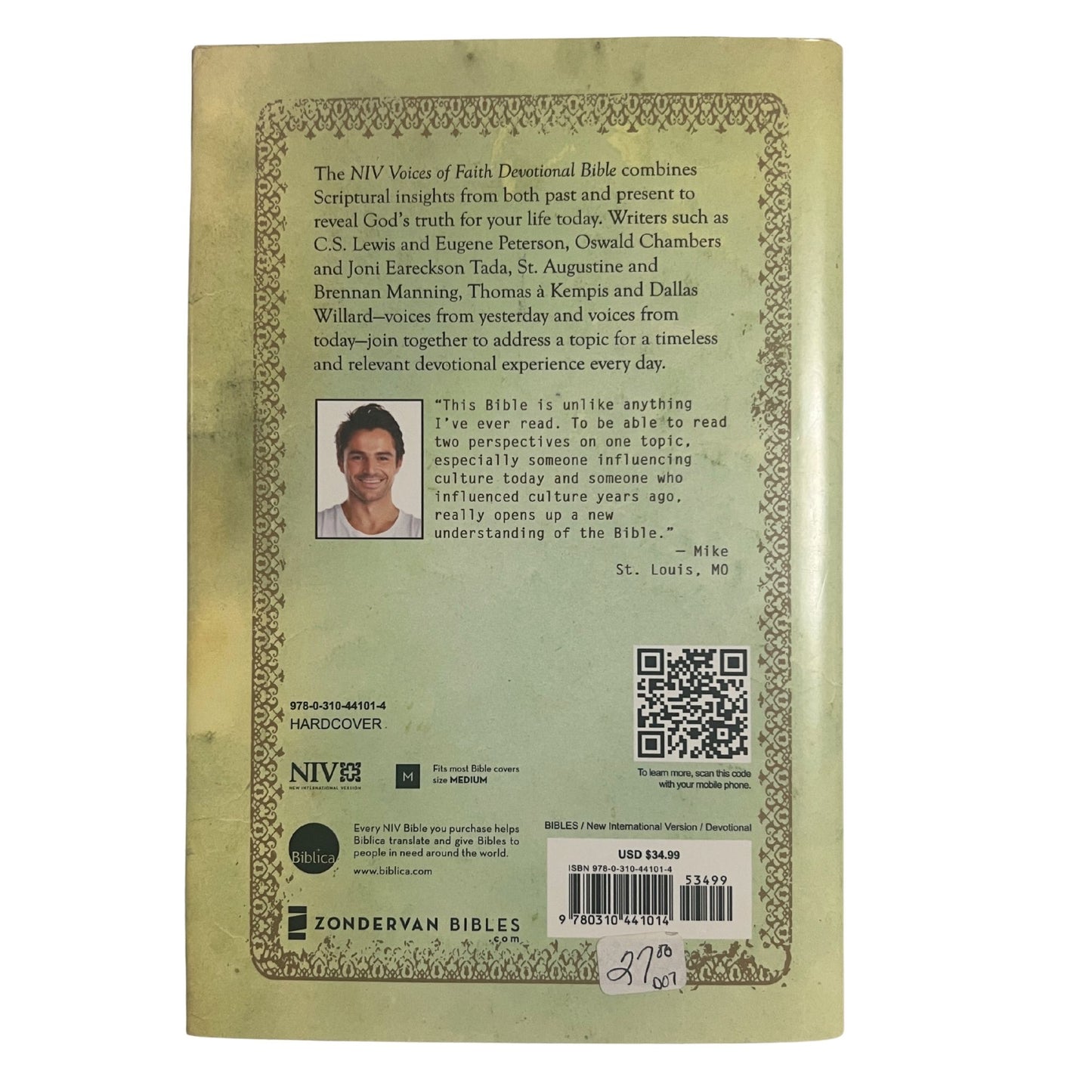 NIV Voices of Faith Devotional Bible (Used)