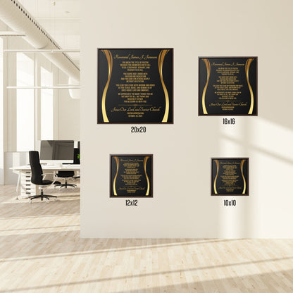 Pastor Appreciation Or Anniversary Framed Canvas Wall Plaque