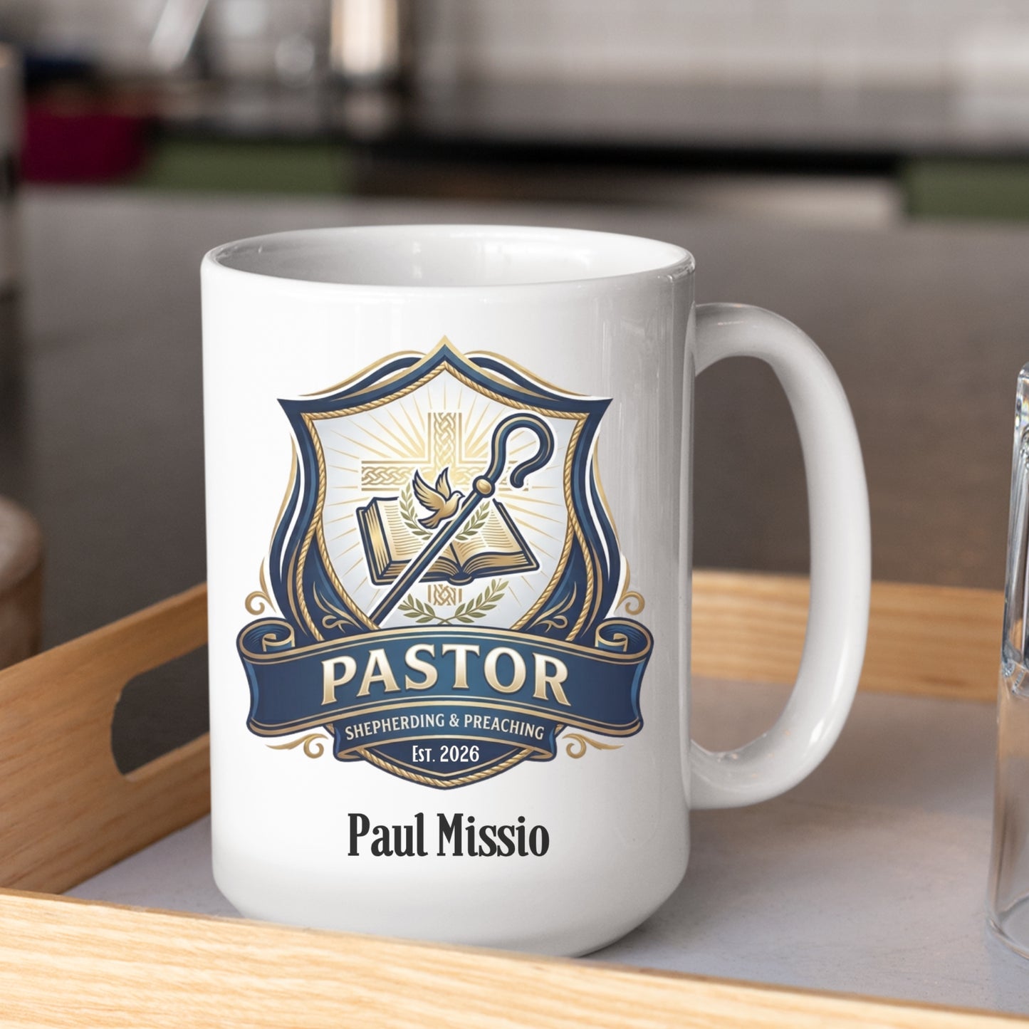 Personalized Pastor Appreciation Mug | Emblem of Ministry