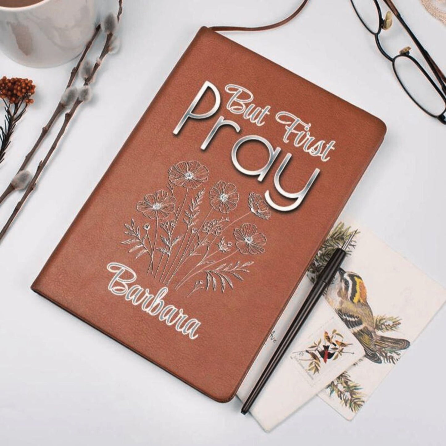 Christian Women's Prayer Journal - But First Pray