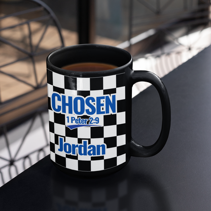 Chosen Checkered Gift Mug - Personalized Christian Gift