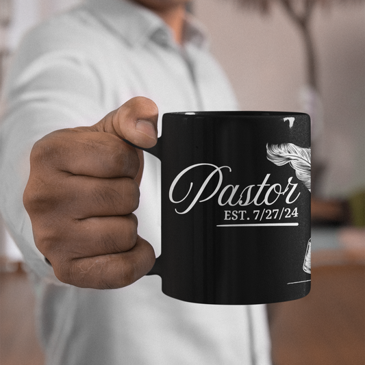 Pastor Est. Ordination Date Personalized Coffee Mug