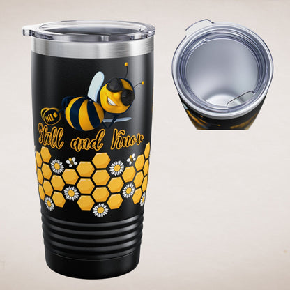 Bee Still And Know Bible Verse 20oz Ringneck Tumbler