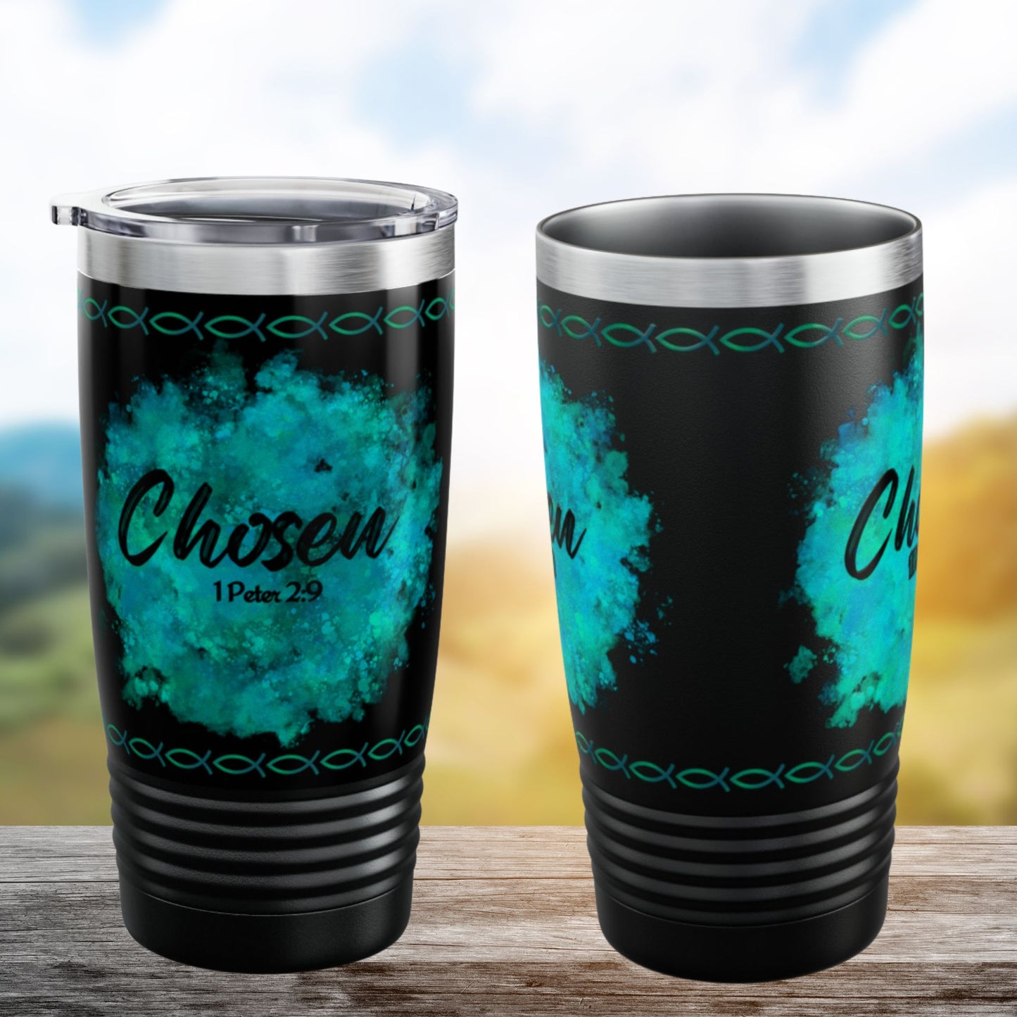 Chosen Ringneck Tumbler - Teal Ichthys