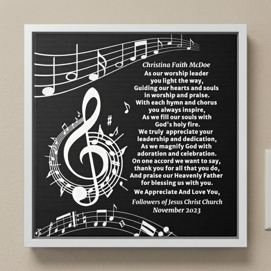 Worship Leader Appreciation Poem Wall Plaque
