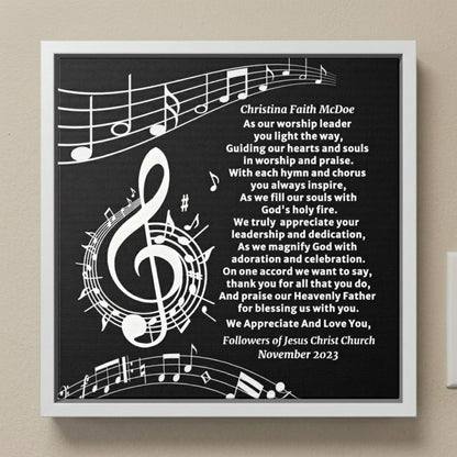 Worship Leader Appreciation Poem Wall Plaque