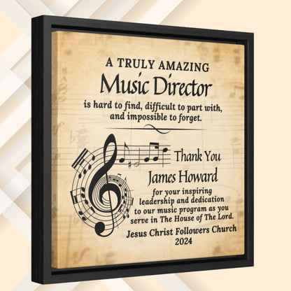 Amazing Music Director Canvas Wrap Plaque