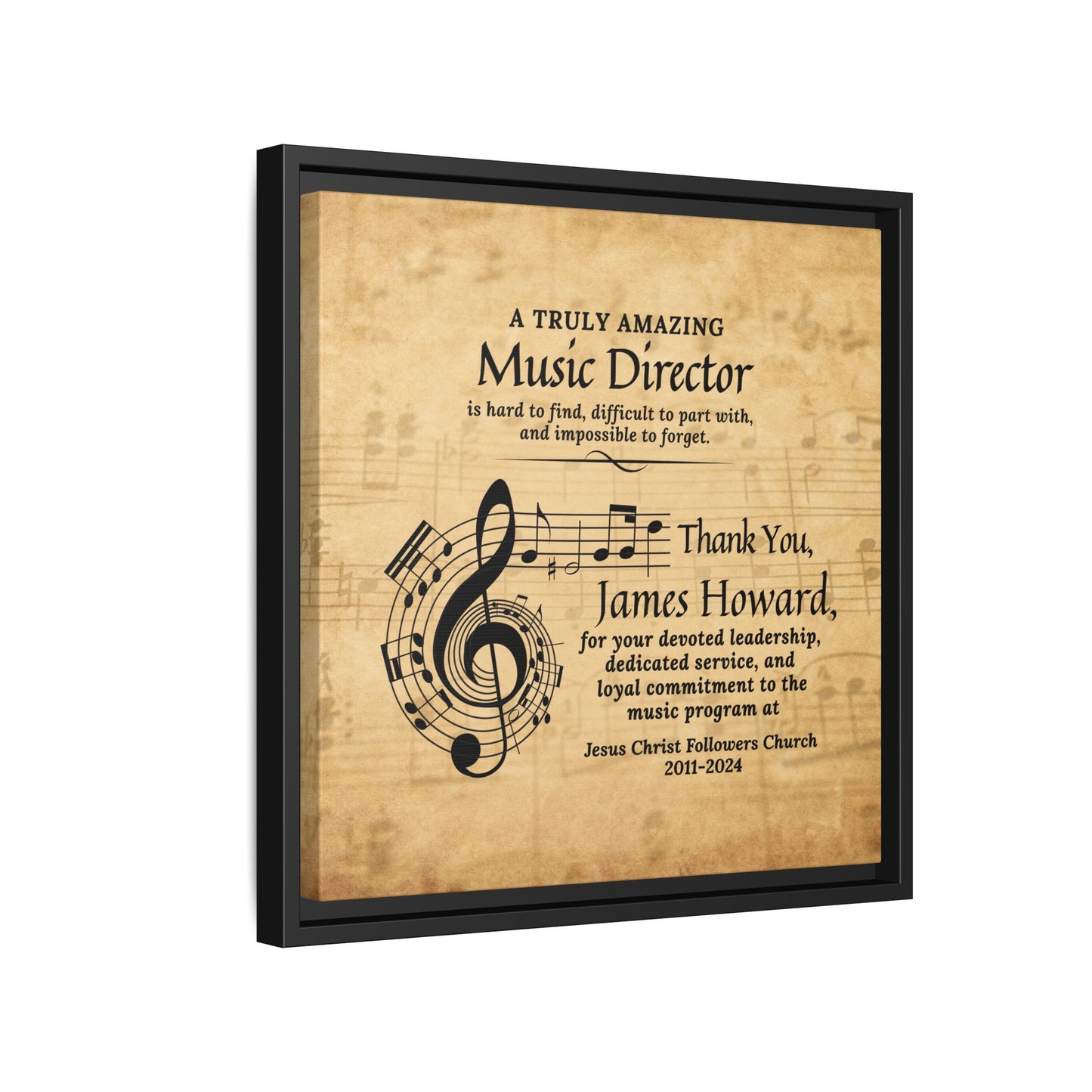 Wall Art Plaque For Music Director - Appreciation Gift
