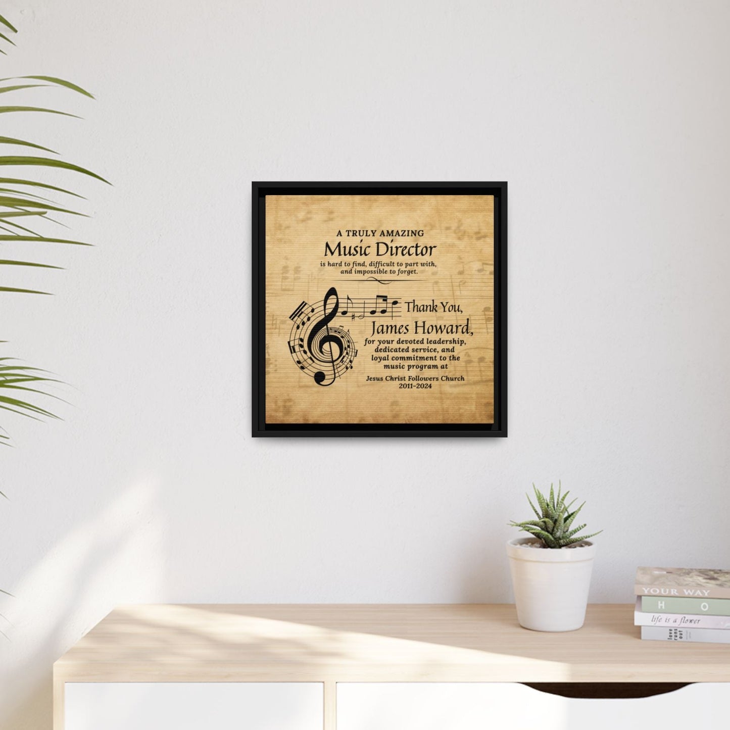 Wall Art Plaque For Music Director - Appreciation Gift