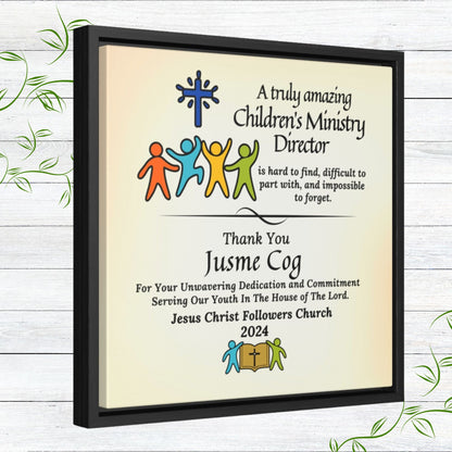 Amazing Children's Ministry Director Personalized Canvas Wrap