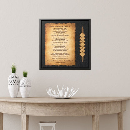 Pastor Appreciation Wall Art Gift Plaque, Personalized Thank You Poem