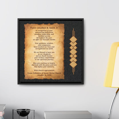 Pastor Appreciation Wall Art Gift Plaque, Personalized Thank You Poem