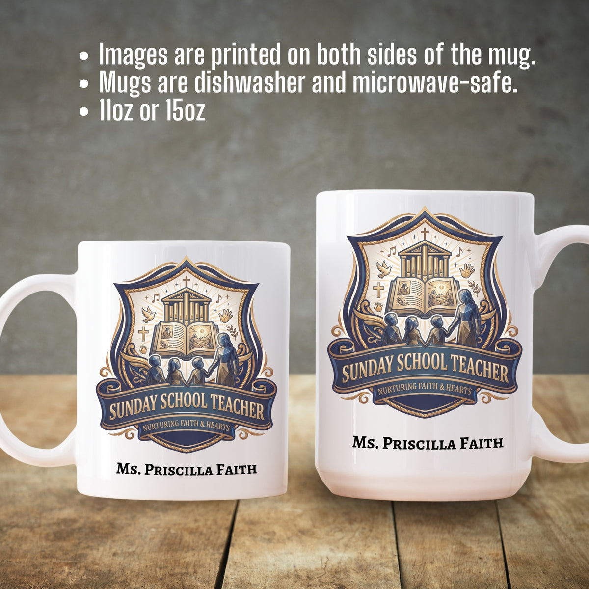 Personalized Sunday School Teacher Gift Mug