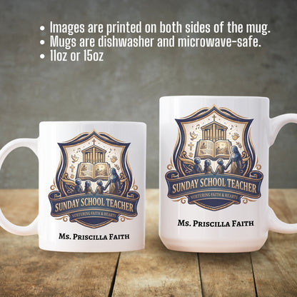 Personalized Sunday School Teacher Gift Mug
