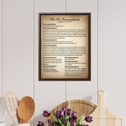 The Ten Commandments Canvas Wrap In Frame