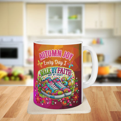 Personalized Walk By Faith Christian Gift Mug