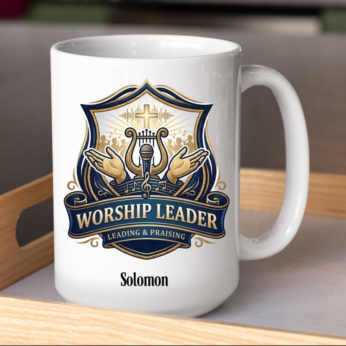 Personalized Worship Leader Coffee Mug With Bible Verse