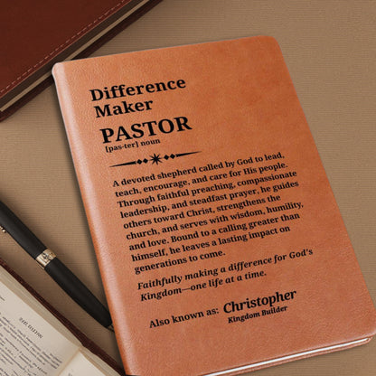 Difference Maker Pastor Personalized Journal