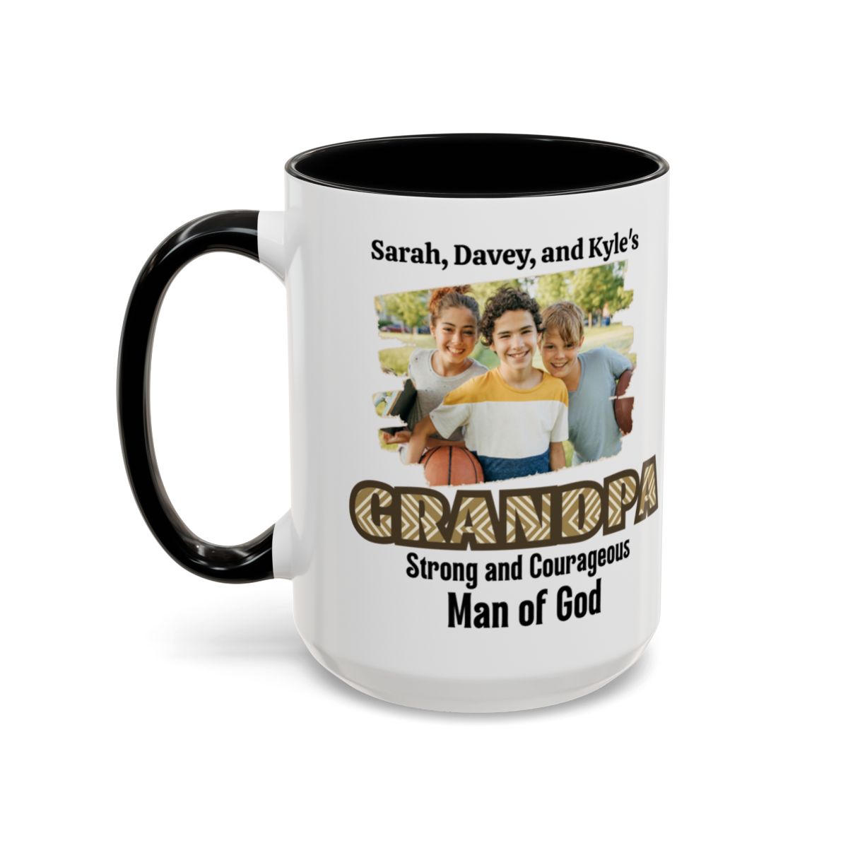 Personalized Father's Day Coffee Cup With Names and Photo