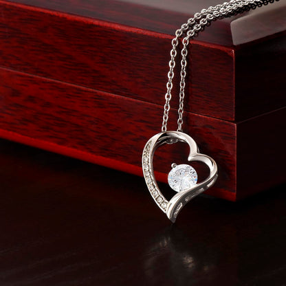 Personalized African American Auntie Forever Love Necklace Message Card - Classy & Cool