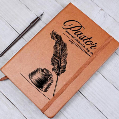 Personalized Pastor Vegan Leather Writing Journal