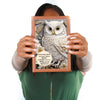 Load image into Gallery viewer, Owl With Bible Verse Leather Journal - Who Can Be Against Us