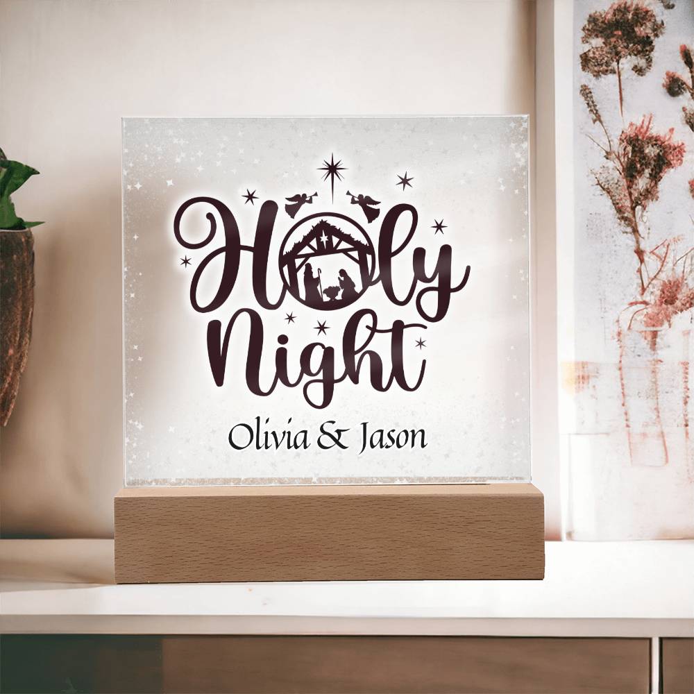 Personalized Christmas Holy Night Nativity Scene Decorative Night Light