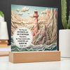 Bible Verse Acrylic Plaque - Lead Me and Guide Me - Lighthouse