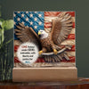 One Nation Under God Decorative Acrylic Plaque - 3D Eagle and Flag