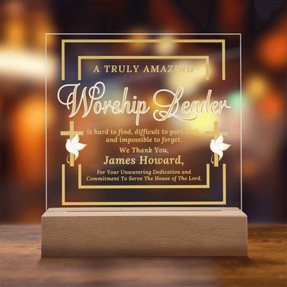 A Truly Amazing Worship Leader Gift - LED Night Light Plaque