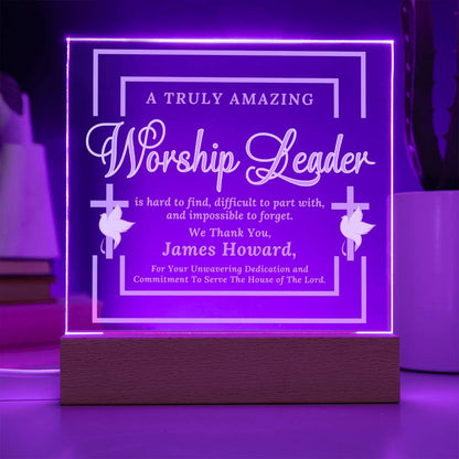 A Truly Amazing Worship Leader Gift - LED Night Light Plaque