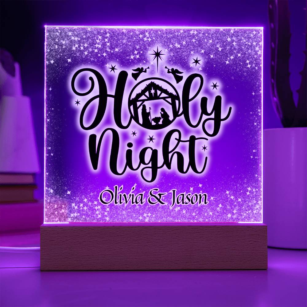 Personalized Christmas Holy Night Nativity Scene Decorative Night Light