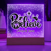 Personalized Christmas Believe Nativity Scene Decorative Night Light