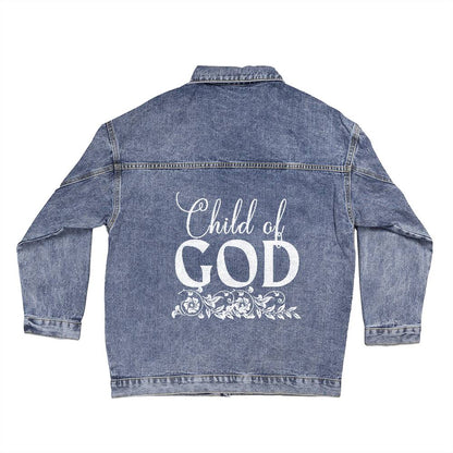 Child of God Oversized Denim Jean Jacket