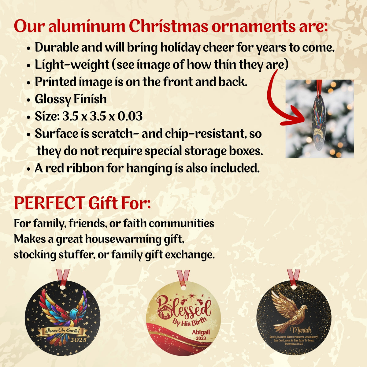 Personalized Christmas Ornament Keepsake Gift For The Pastor's Wife Appreciation, Unique First Lady of Church Congregation