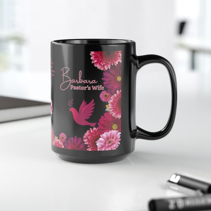 Pastor's Wife - First Lady Personalized Bible Verse Mug - Pink Dove