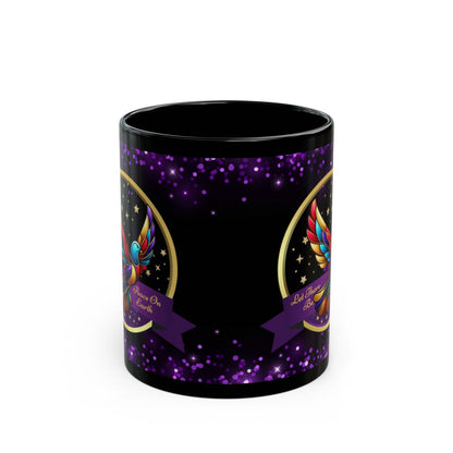 Christmas Coffee Mug - Peace On Earth - Purple Accent