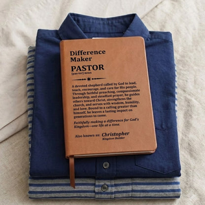 Difference Maker Pastor Personalized Journal