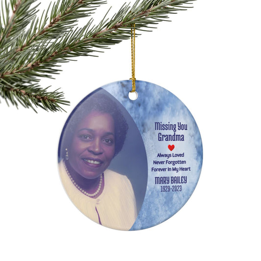 Personalized Memorial Photo Ornament Keepsake