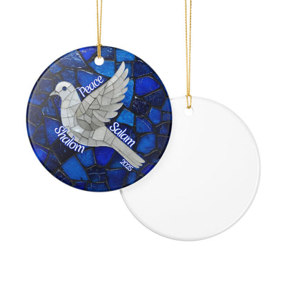 Mosaic Peace Dove With Stained-Glass Inspiration Ornament